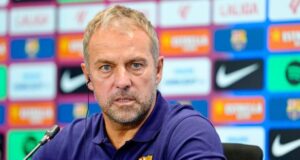 هانسي فليك مدرب برشلونة في المؤتمر الصحفي ما قبل مباراة ليفانتي