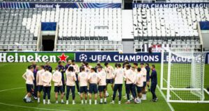 تدريبت برشلونة في ملعب نيوكاسل