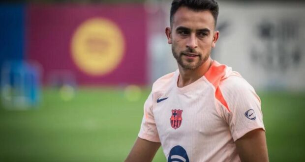 إريك غارسيا في تدريبات برشلونة هذا الاثنين