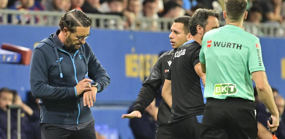 بوردالاس، خلال المباراة ضد نادي برشلونة