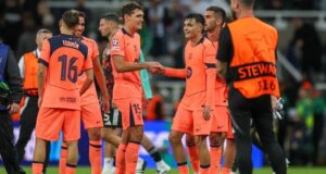 برشلونة في فوزه على نيوكاسل