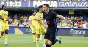 ليفاندوفسكي , سحق برشلونة فياريال بنتيجة 1-5 في الموسم الماضي