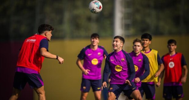 برشلونة يستعد لمباراة أولمبياكوس