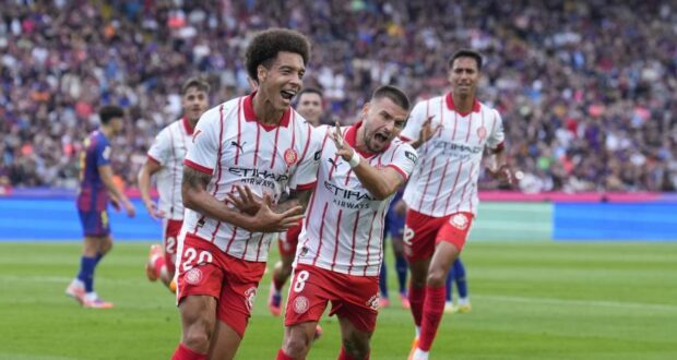 ويتسل , فيتسل يحتفل بهدفه الأول مع جيرونا ضد برشلونة