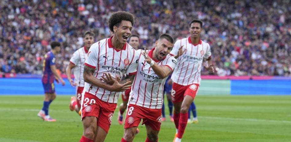 ويتسل , فيتسل يحتفل بهدفه الأول مع جيرونا ضد برشلونة