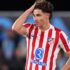 جوليان ألفاريز، في مباراة مع أتلتيكو مدريد