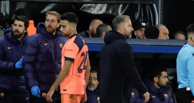 إريك غارسيا , اضطر إيريك جارسيا لمغادرة مباراة كلوب بروج وبرشلونة في الدقيقة 94.