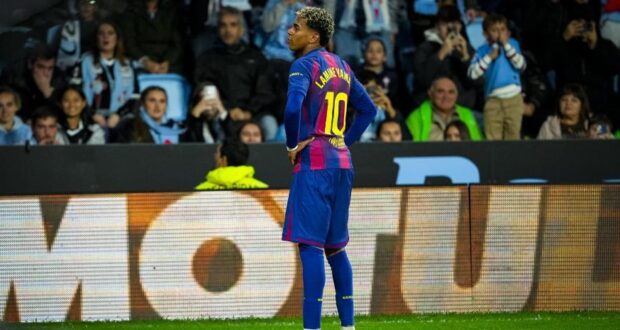 لامين يامال في مباراة سيلتا فيغو وبرشلونة