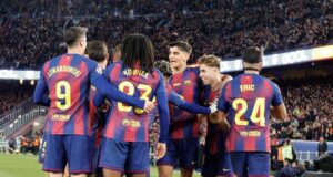 يقترب لاعبو برشلونة أكثر فأكثر من أفضل مستوياتهم وباتوا الآن متأخرين بنقطة واحدة فقط عن المتصدرين في الدوري الإسباني.