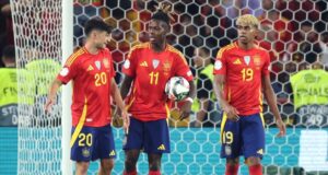 نيكو ويليامز و لامين يامال، مع بيدري، في دوري الأمم الأخير