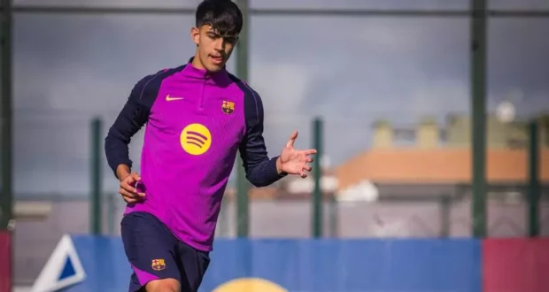 مارك بيرنال يتدرب في المدرينة الرياضية جوان غامبر