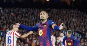 برشلونة vs أتلتيكو مدريد. رافينها تطلب دعم الجماهير.