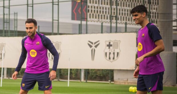 إريك غارسيا وجيرارد مارتن، خلال جلسة تدريبية