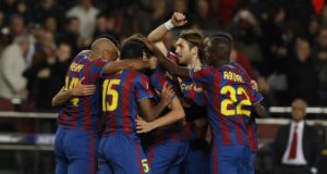 دميترو تشيغرينسكي، خلال مباراة مع برشلونة