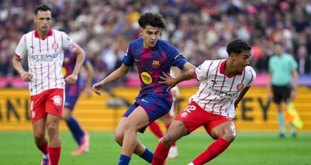 فيتور ريس، الذي تجاوزه توني فرنانديز في مباراة الذهاب بين برشلونة وجيرونا