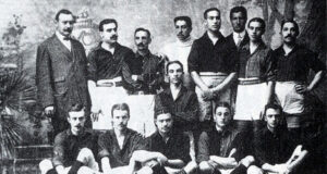 أول مباراة رسمية لبرشلونة