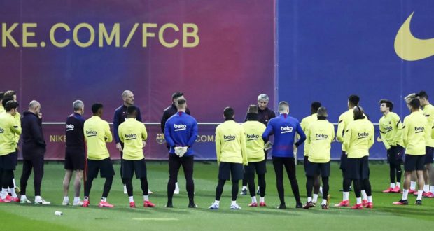 اقتراح تخفيض الرواتب في برشلونة ، ينطبق على الجميع 1 تدريبات برشلونة