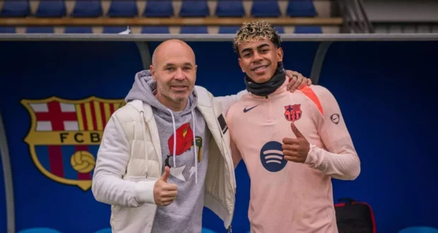 لامين يامال و أندريس إنييستا