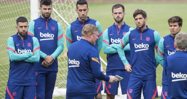 كومان في تدريبات برشلونة