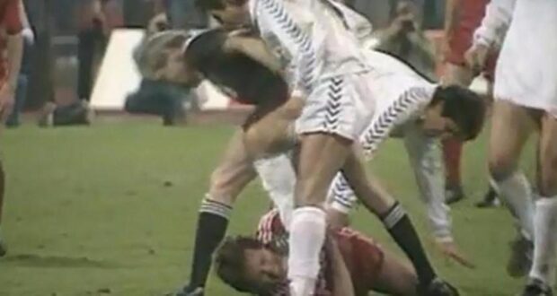 داس خوانيتو على ماتيوس في نصف نهائي كأس أوروبا عام 1987