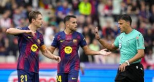 شهد أداء جيل مانزانو التحكيمي في نادي برشلونة هذا الموسم العديد من المباريات المثيرة للجدل