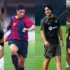 لويس إنريكي، ميكيل أرتيتا، بير روميو وجوناثان جيرالديز، في برشلونة