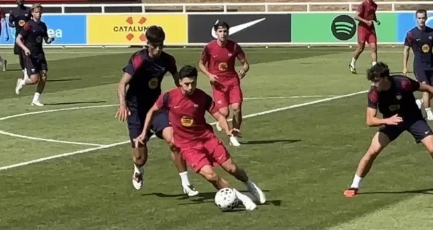 مباراة برشلونة التدريبية