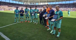 لاعبي برشلونة أبطال كأس العالم